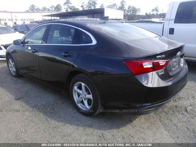 1G1ZB5STXGF252411 - 2016 CHEVROLET MALIBU LS 黑色 照片 3