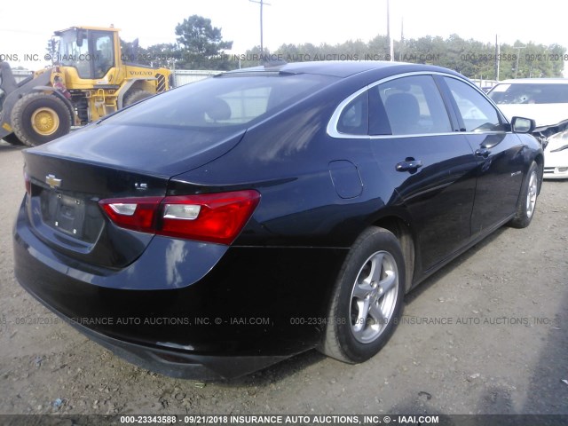 1G1ZB5STXGF252411 - 2016 CHEVROLET MALIBU LS 黑色 照片 4