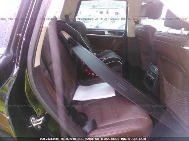 WVGEF9BP2CD009231 - 2012 VOLKSWAGEN TOUAREG V6 BLACK photo 8
