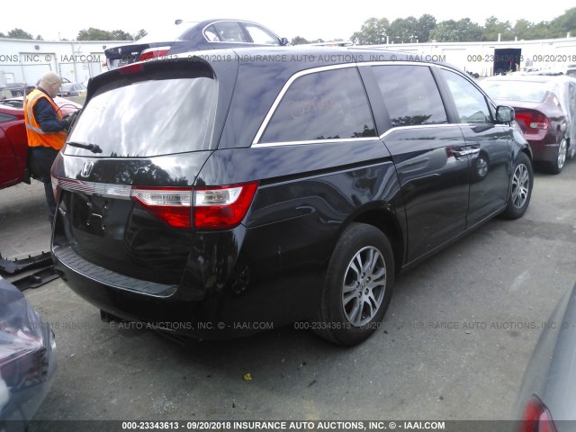 5FNRL5H63CB120823 - 2012 HONDA ODYSSEY EXL BLACK photo 4