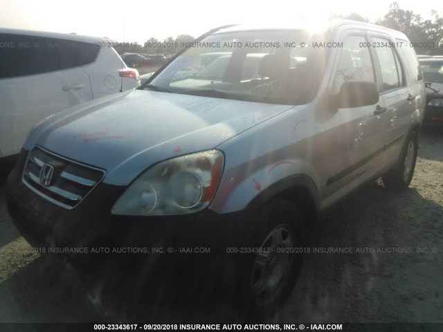 JHLRD78586C008927 - 2006 HONDA CR-V LX SILVER photo 2