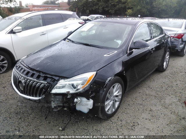2G4GM5EX8H9114878 - 2017 BUICK REGAL BLACK photo 2