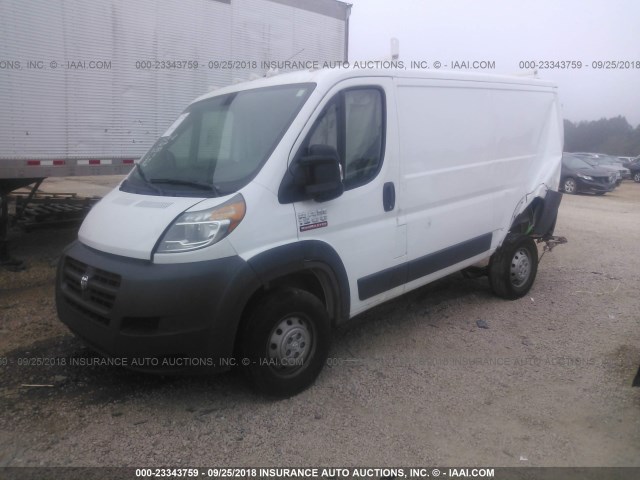 3C6TRVAG0HE526537 - 2017 RAM PROMASTER 1500 1500 STANDARD WHITE photo 2