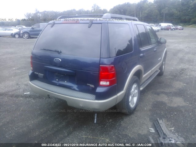 1FMZU74WX5UB03585 - 2005 FORD EXPLORER EDDIE BAUER BLUE photo 4