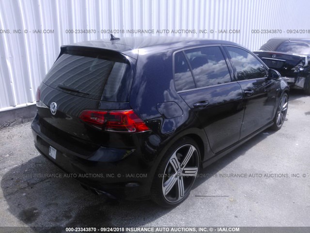 WVWLF7AU0GW331352 - 2016 VOLKSWAGEN GOLF R BLACK photo 4