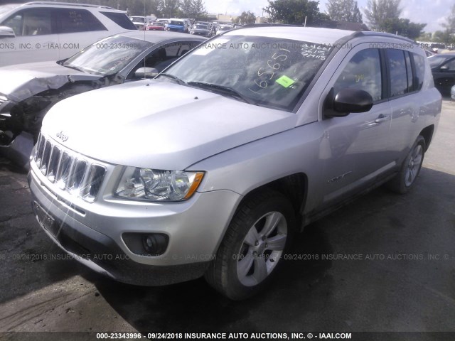 1J4NT1FA3BD165615 - 2011 JEEP COMPASS SPORT SILVER photo 2