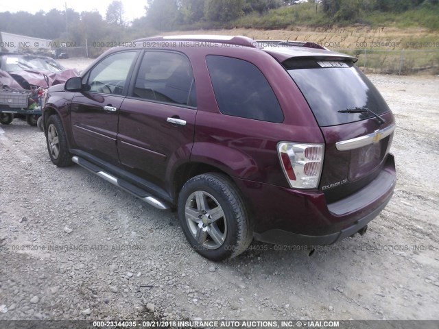 2CNDL73F596227086 - 2009 CHEVROLET EQUINOX LTZ MAROON photo 3