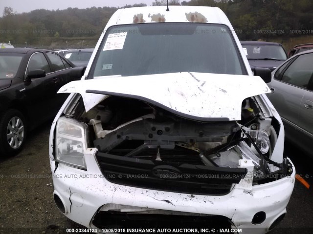 NM0LS6BN5AT024570 - 2010 FORD TRANSIT CONNECT XLT WHITE photo 6