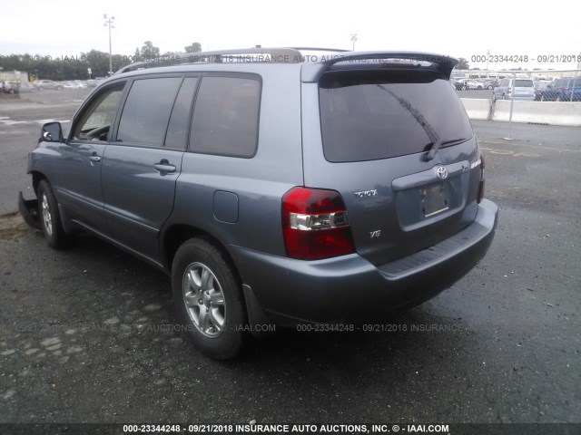 JTEGP21A170135524 - 2007 TOYOTA HIGHLANDER SPORT BLUE photo 3