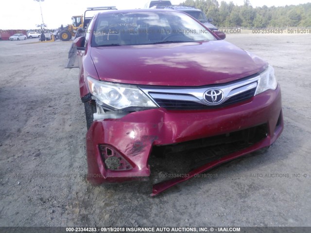 4T1BF1FK2EU832358 - 2014 TOYOTA CAMRY L/SE/LE/XLE RED photo 6