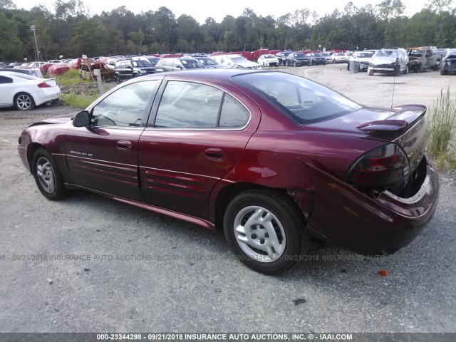 1G2NF52E41M531890 - 2001 PONTIAC GRAND AM SE1 BURGUNDY photo 3