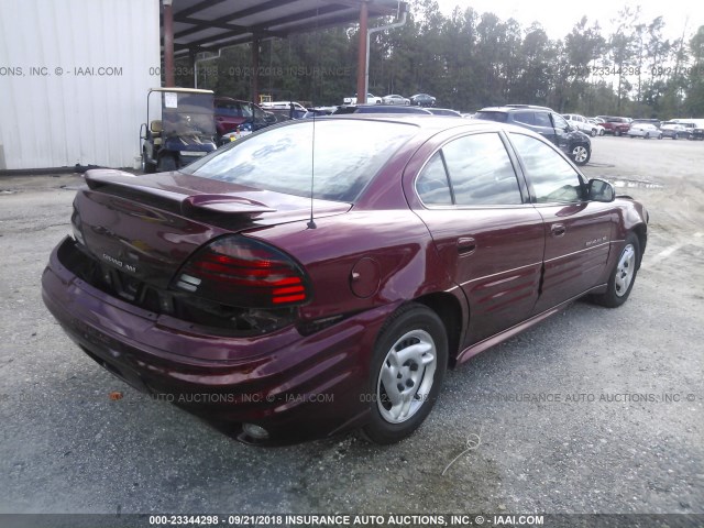 1G2NF52E41M531890 - 2001 PONTIAC GRAND AM SE1 BURGUNDY photo 4