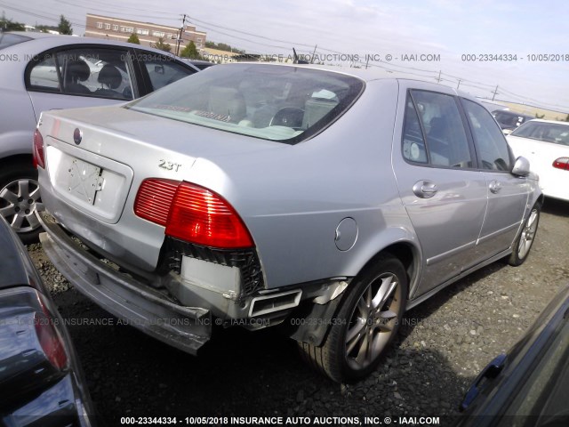 YS3ED49G373507638 - 2007 SAAB 9-5 2.3T SILVER photo 4