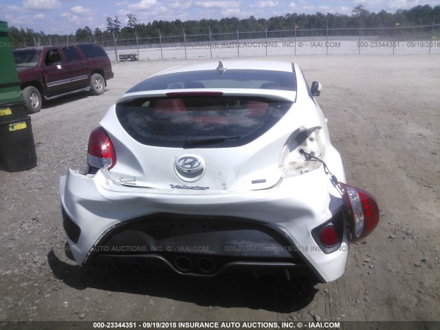 KMHTC6AE9FU240534 - 2015 HYUNDAI VELOSTER TURBO WHITE photo 6