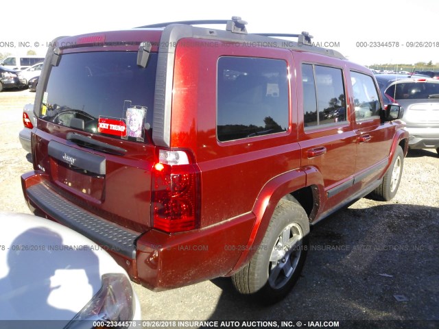 1J8HG48K79C504612 - 2009 JEEP COMMANDER SPORT ბურგუნდია ფოტო 4