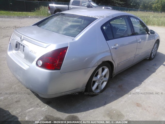 1N4BA41E56C857435 - 2006 NISSAN MAXIMA SE/SL SILVER photo 4