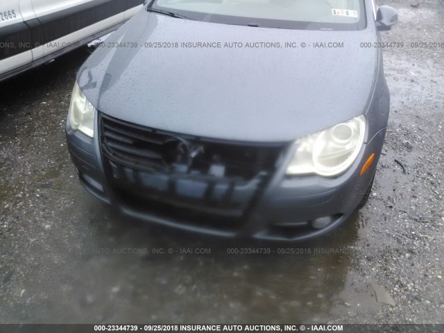 WVWDA71F77V039174 - 2007 VOLKSWAGEN EOS 2.0T SPORT GRAY photo 6