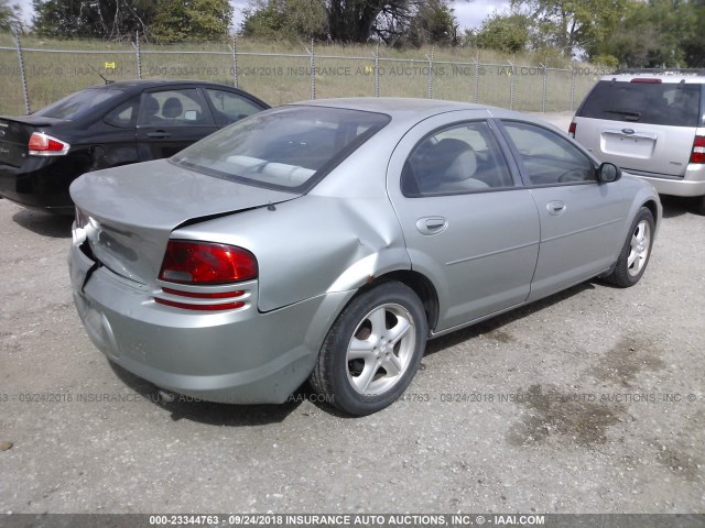 1B3EL46T25N676144 - 2005 DODGE STRATUS SXT GREEN photo 4