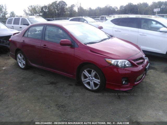 2T1BU4EE3DC035071 - 2013 TOYOTA COROLLA S/LE RED photo 1