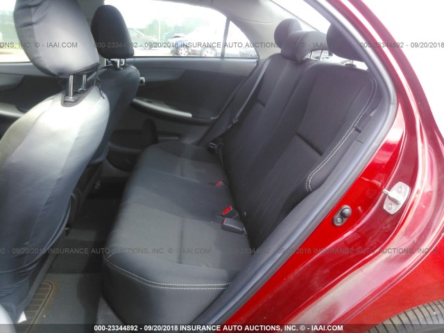 2T1BU4EE3DC035071 - 2013 TOYOTA COROLLA S/LE RED photo 8