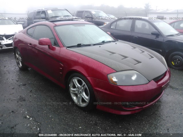 KMHHM65D26U190242 - 2006 HYUNDAI TIBURON GS RED photo 1