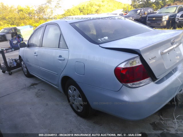 4T1BE32K65U578965 - 2005 TOYOTA CAMRY LE/XLE/SE Ашық көк фото 3