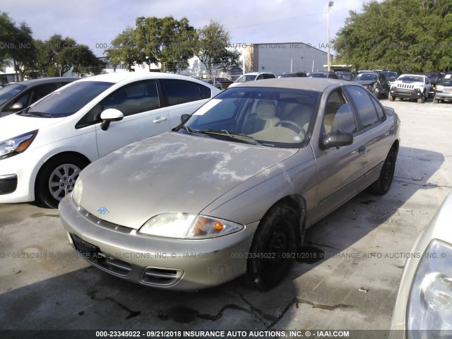 1G1JF5246Y7407087 - 2000 CHEVROLET CAVALIER LS GOLD photo 2