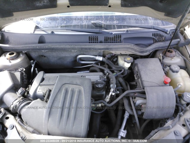 1G1AK52FX57647235 - 2005 CHEVROLET COBALT GOLD photo 10