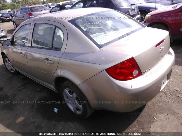 1G1AK52FX57647235 - 2005 CHEVROLET COBALT GOLD photo 3