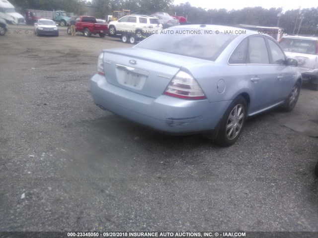 1FAHP25W98G183172 - 2008 FORD TAURUS LIMITED BLUE photo 4