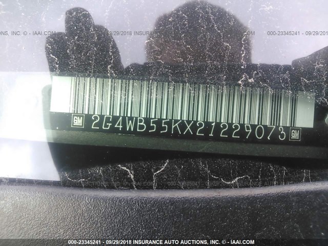 2G4WB55KX21229073 - 2002 BUICK REGAL LS Pewter photo 9