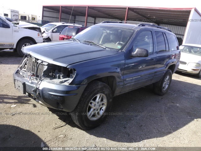 1J4GW48NX4C280979 - 2004 JEEP GRAND CHEROKEE LAREDO/COLUMBIA/FREEDOM BLUE photo 2