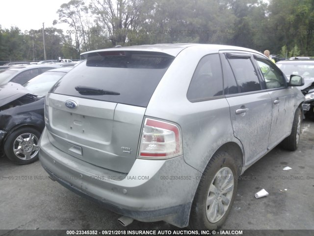 2FMDK48C08BB18993 - 2008 FORD EDGE SEL GRAY photo 4