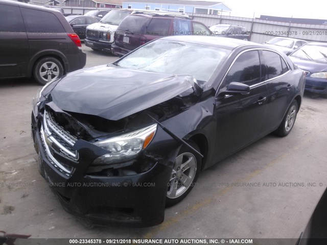 1G11C5SA4DF205167 - 2013 CHEVROLET MALIBU 1LT BLACK photo 2