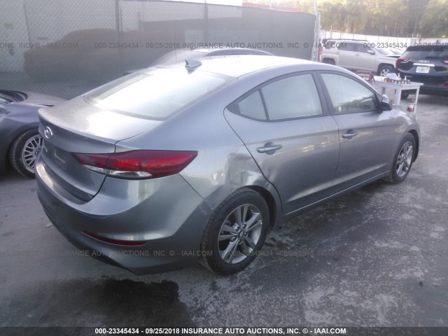 5NPD84LF0JH248528 - 2018 HYUNDAI ELANTRA SEL/VALUE/LIMITED GRAY photo 4