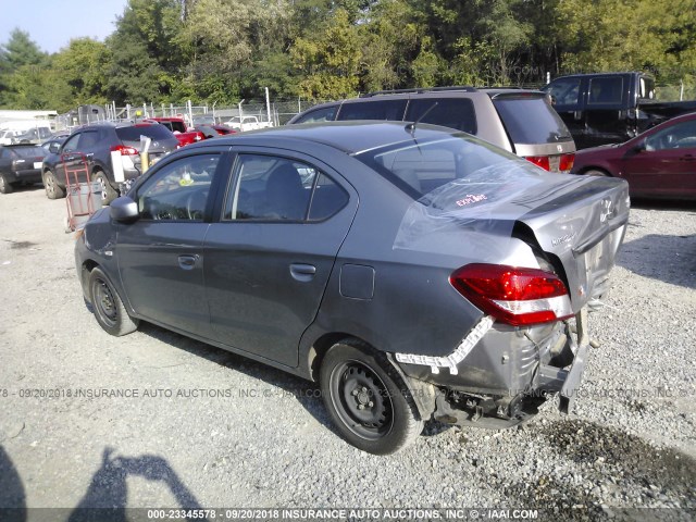 ML32F3FJ2HHF15657 - 2017 MITSUBISHI MIRAGE G4 ES ნაცრისფერი ფოტო 3