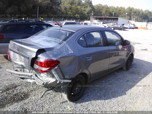 ML32F3FJ2HHF15657 - 2017 MITSUBISHI MIRAGE G4 ES ნაცრისფერი ფოტო 4