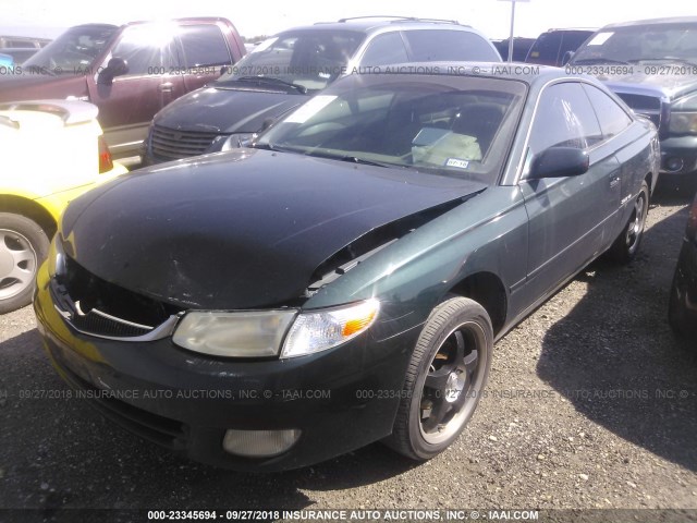 2T1CF22P11C442018 - 2001 TOYOTA CAMRY SOLARA SE/SLE მწვანე ფოტო 2