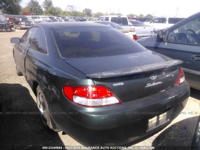 2T1CF22P11C442018 - 2001 TOYOTA CAMRY SOLARA SE/SLE მწვანე ფოტო 3