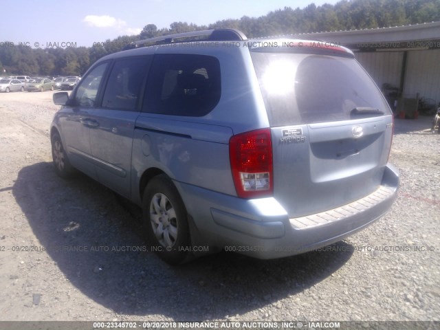 KNDMC233476043337 - 2007 HYUNDAI ENTOURAGE GLS/SE/LIMITED BLUE photo 3