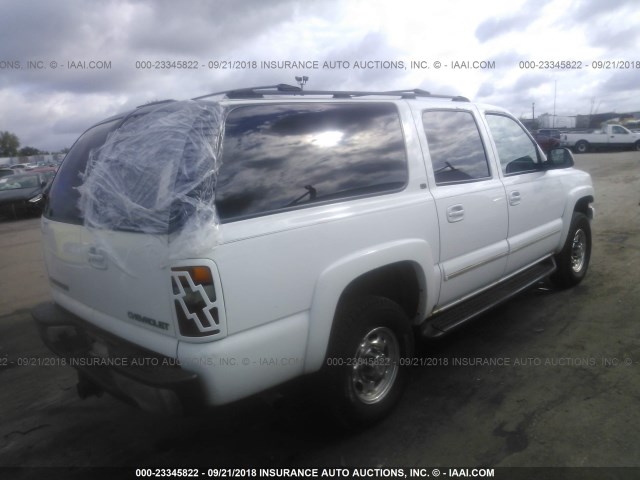 3GNGK26U63G153925 - 2003 CHEVROLET SUBURBAN K2500 WHITE photo 4