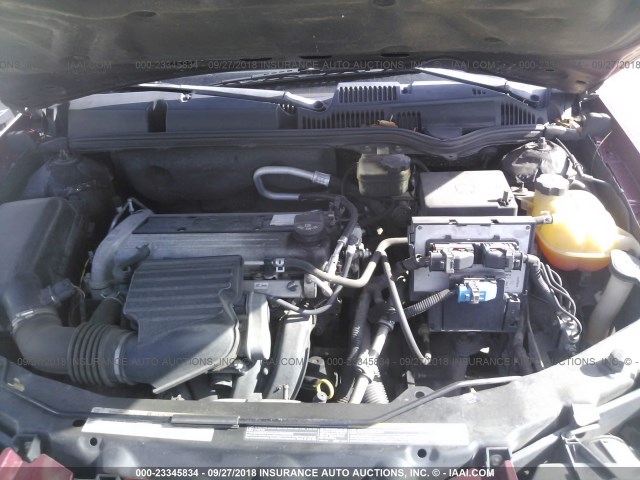 1G8AJ55F96Z123970 - 2006 SATURN ION LEVEL 2 RED photo 10