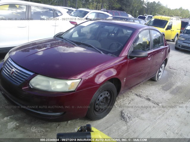1G8AJ55F96Z123970 - 2006 SATURN ION LEVEL 2 RED photo 2