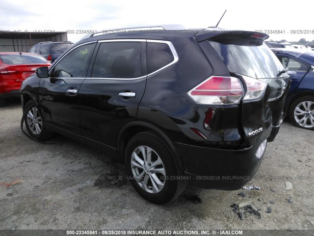 5N1AT2MT2GC895359 - 2016 NISSAN ROGUE S/SL/SV BLACK photo 3