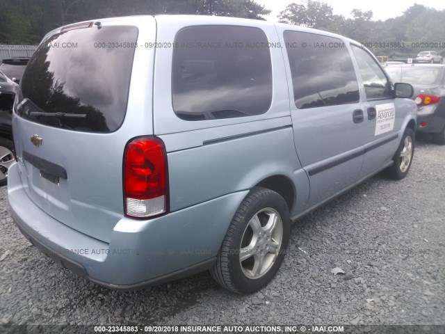 1GNDV23W67D169884 - 2007 CHEVROLET UPLANDER LS BLUE photo 4