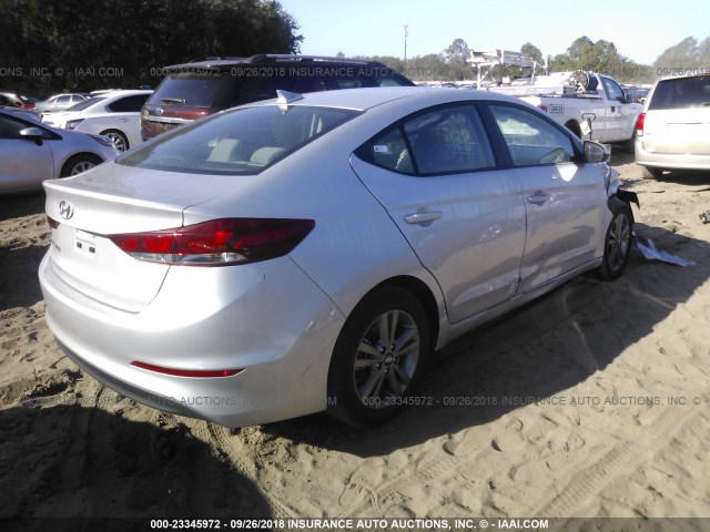 5NPD84LF0JH366580 - 2018 HYUNDAI ELANTRA SEL/VALUE/LIMITED SILVER photo 4