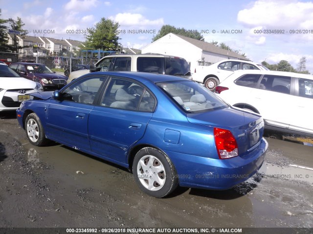 KMHDN46DX6U369093 - 2006 HYUNDAI ELANTRA GLS/GT/LIMITED BLUE photo 3