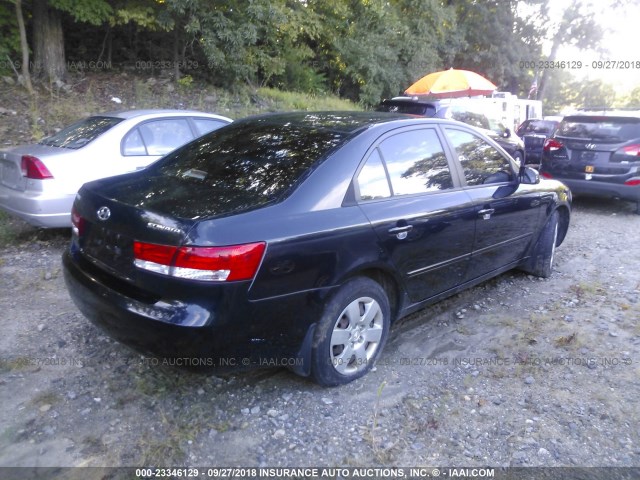 5NPET46C57H227770 - 2007 HYUNDAI SONATA GLS BLACK photo 4