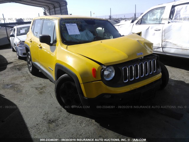 ZACCJAAT5GPD36501 - 2016 JEEP RENEGADE SPORT YELLOW photo 1