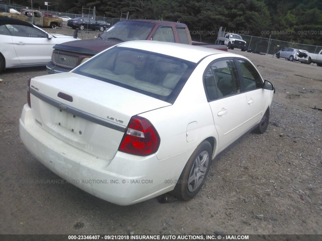 1G1ZS51856F121088 - 2006 CHEVROLET MALIBU LS თეთრი ფოტო 4